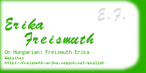 erika freismuth business card